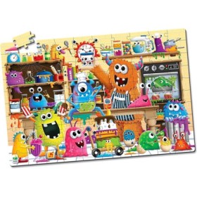 Puzzle care straluceste in intuneric Monstri 100 piese 91.44x60.96 cm 3-6 ani